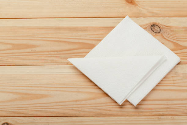 istock white paper napkin with a textured pattern on an old table 1227152171