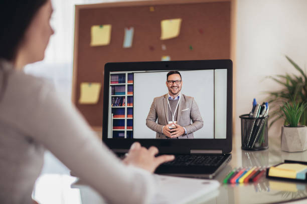 istock Young student watching lesson online and studying from home. 1227159264