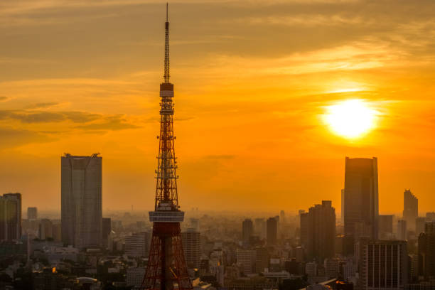 istock Tokyo Tower and Tokyo skyline that evening refers 1227159754