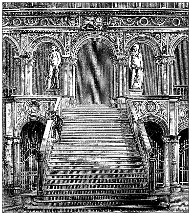 Antique illustration: Doge's Palace, Venice