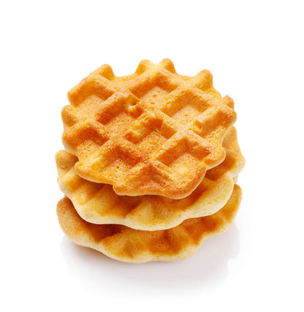 istock Delicious belgian waffles isolated on white 1227170777