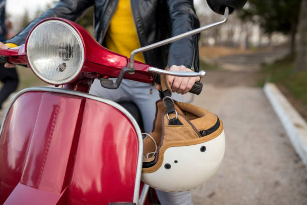 istock Urban girl on vespa 1227172941