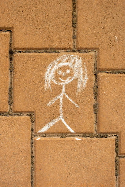 istock Chalk drawing on pavement tile in city 1227174706