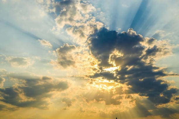 istock Majestic sunset sky in evening 1227174786