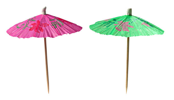 칵테일 우산 - summer party drink umbrella concepts 뉴스 사진 이미지