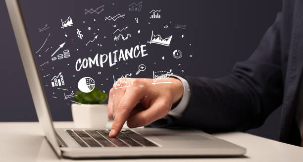 istock Businessman working on laptop, business concept 1227180448
