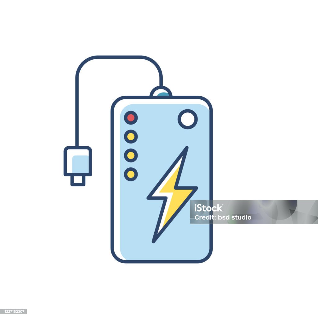 Het pad Verdampen Acquiesce Power Bank Rgb Color Icon Powerbank Portable Battery Energy Source Pocket  Charging Gadget Handheld Usb Charger Technology Mobile Device Isolated  Vector Illustration Stock Illustration - Download Image Now - iStock