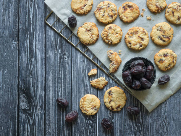 istock Tahini cookies on a baking sheet. 1227185219