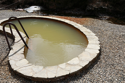 Mineral water pool in Narzan Valley, Kabardino-Balkaria, Russia