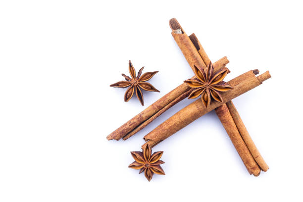 istock cinnamon and star anise on white background. 1227189501