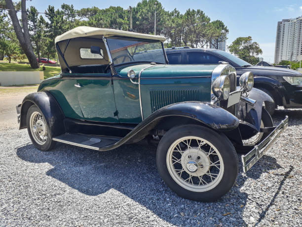 istock Classic Old Car Parked, Punta del Este, Uruguay 1227191123