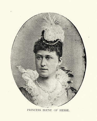 Vintage photograph of Princess Irene of Hesse and by Rhine, was the third child and third daughter of Princess Alice of the United Kingdom and Louis IV, Grand Duke of Hesse and by Rhine.