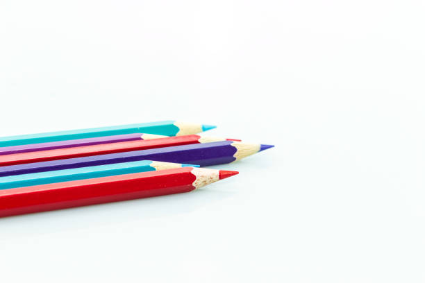 istock pencils color multicolor on white background. 1227193922