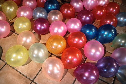 A background with colorful balloons