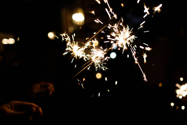 istock Colorful festive fireworks, salute over buildings. 1227199897