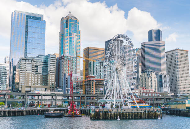 istock seattle waetr front on sunndy day,Seattle,Washington,usa.   for editorial use only. 1227201800