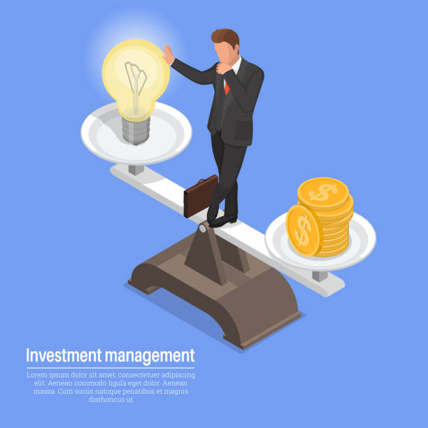 illustrations, cliparts, dessins animés et icônes de gestion des investissements - business leadership backgrounds light bulb