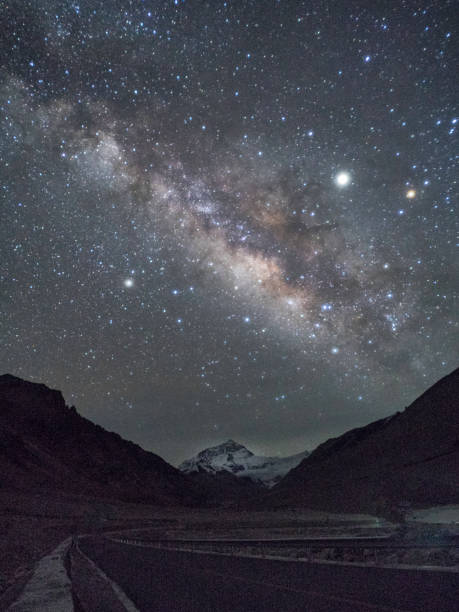 istock Mount Everest under the Milky Way, China 1227205818
