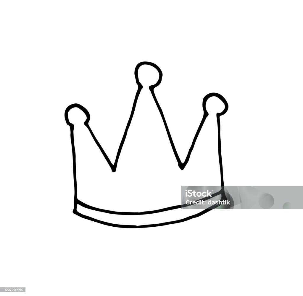 Phong Cách Doodle Vương Miện Minh Họa Hoạt Hình Vẽ Tay Vector Hình ...
