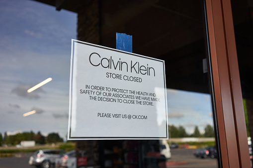 Closed Calvin Klein Store Amid Coronavirus Pandemic Stock Photo - Download  Image Now - iStock