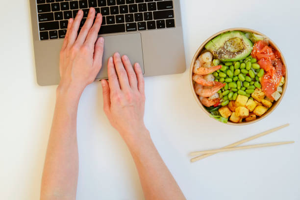 istock Asian sea food bowl with multiple raw and cooked ingredients. 1227214302