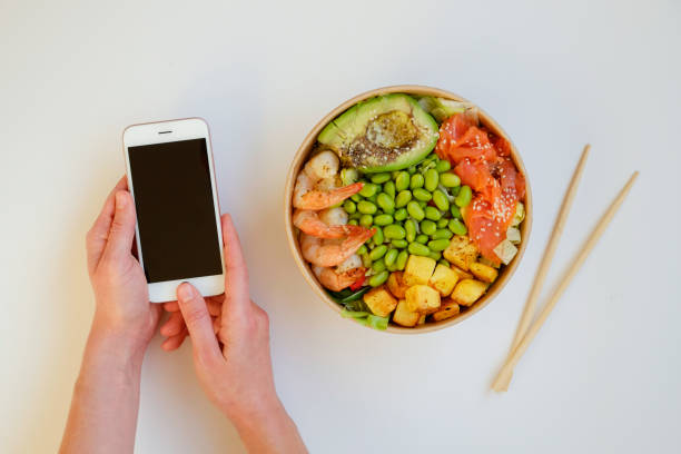 istock Asian sea food bowl with multiple raw and cooked ingredients. 1227214323