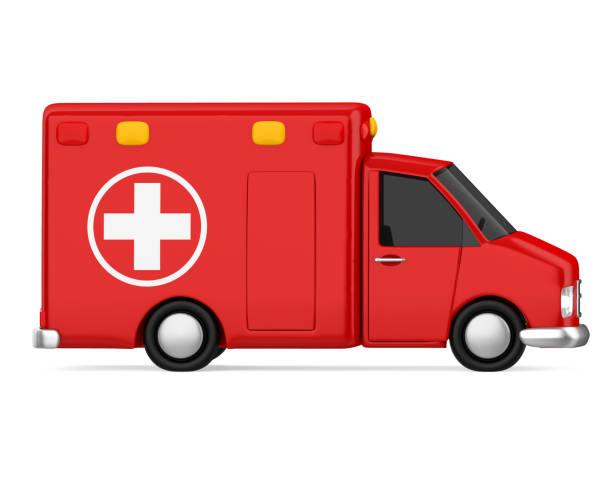istock Cartoon Ambulance Car Isolated 1227214526