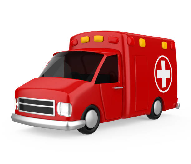 istock Cartoon Ambulance Car Isolated 1227214539