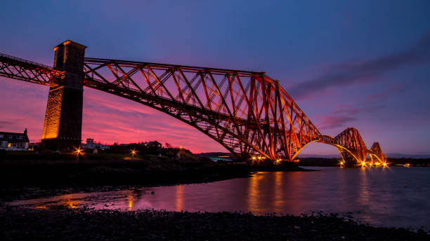 istock Forth Bridge, Scotland in pink sunrise 1227216238
