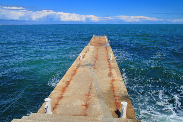 istock Concrete pier directed into the sea. 1227218353