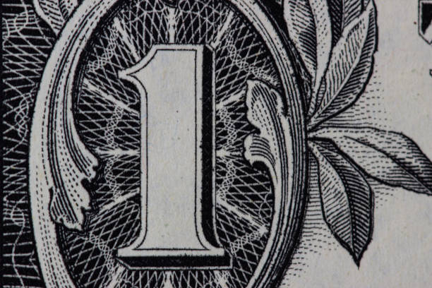 istock Closeup of front side of 1 dollar bill 1227219053