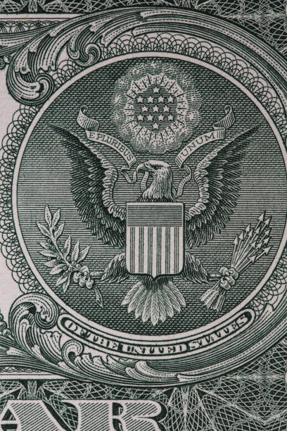 istock Closeup of back side of 1 dollar bill 1227219902