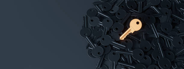 Scattered keys stock photo