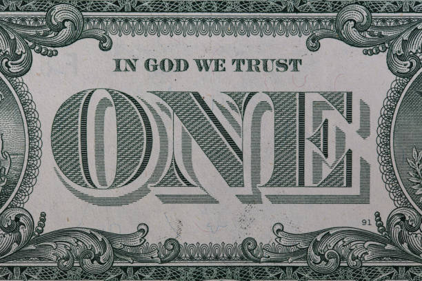istock Closeup of back side of 1 dollar bill 1227220151