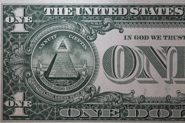 istock Closeup of back side of 1 dollar bill 1227220252
