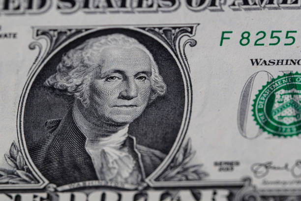 istock Closeup of front side of 1 dollar bill 1227220477