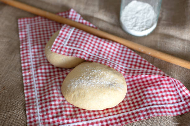 Homemade Bread Preparation stock photo