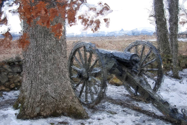 istock Impressionistic Style Artwork of an American Civil War Cannon 1227223734