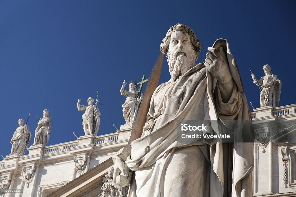Statue in Vatican  Apostle - Worshipper Stock Photo
