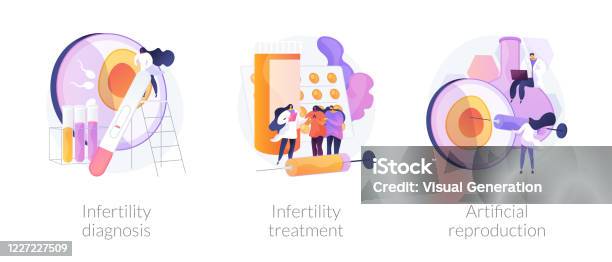 Infertility Test And Treatment Vector Concept Metaphors Stock Illustration - Download Image Now