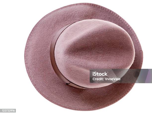 ブラウンのフェルトの男性の帽子上の眺め - よそいきの服のストックフォトや画像を多数ご用意 - よそいきの服, カットアウト, カラー画像