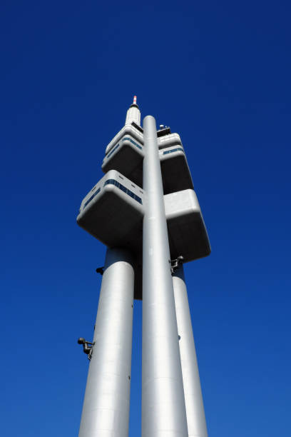 istock Zizkov television tower against the blue sky. 1227229299