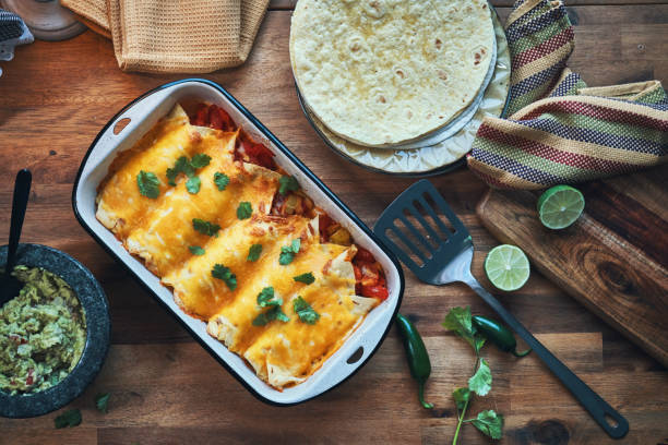 istock Rolled Tortilla Stuffed with Shredded Chicken 1227233482