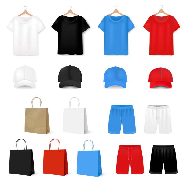istock Big Set T shirt And Baseball Cap On White Background 1227233524