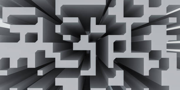 istock abstract modern technology background rendering 3d illustration cubic mesh maze geometric design 1227233754