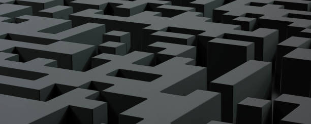 istock abstract modern technology background rendering 3d illustration cubic mesh maze geometric design 1227234960