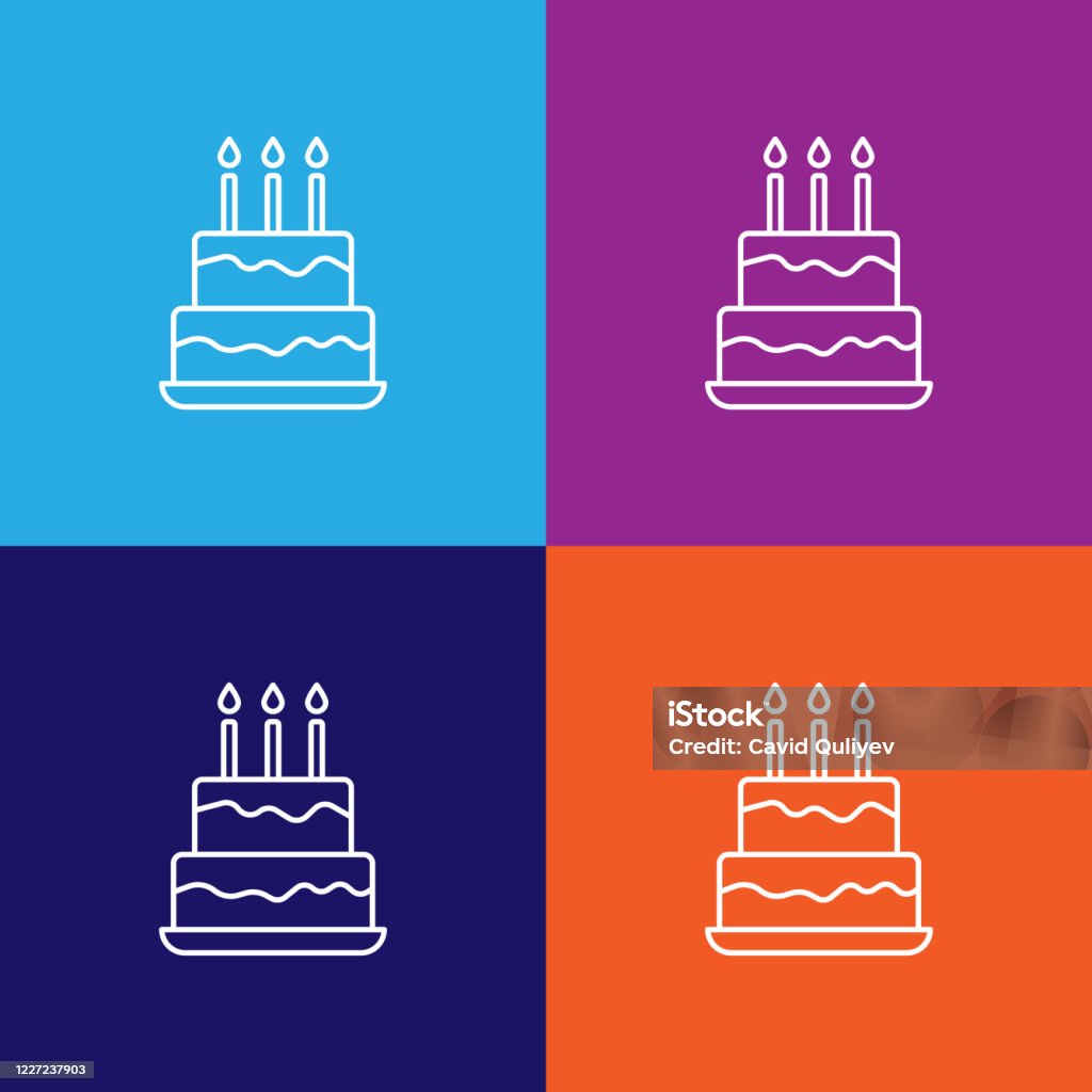 Birthday Cake Food Health Mothers Day Line Icon Signs And Symbols ...