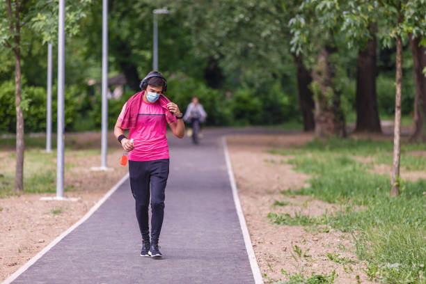 istock Portrait of male runner training for marathon with copy space 1227237939