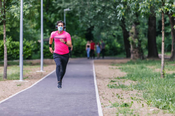 istock Portrait of young man running 1227238028