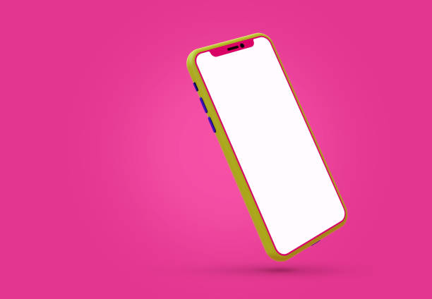 istock phone mock up on pink background 1227238636